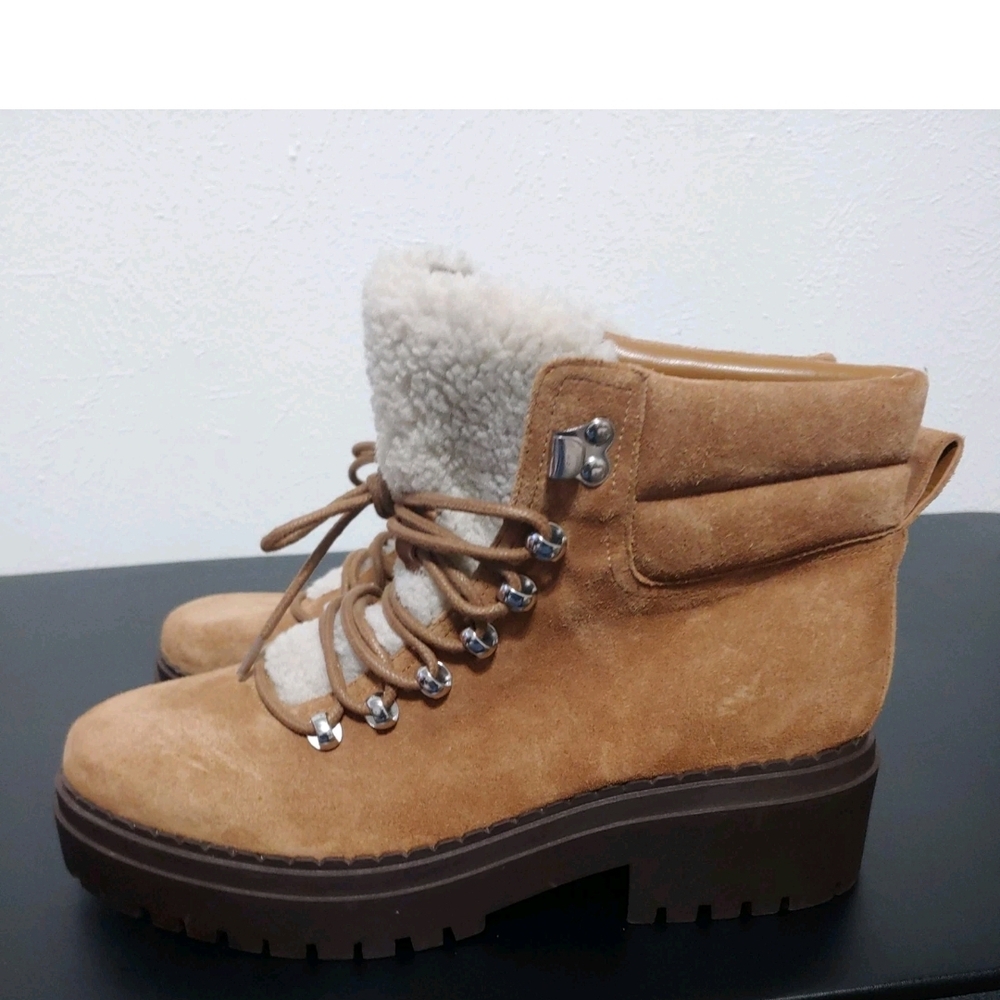 Marc Fisher Tan Suede Winter Boots